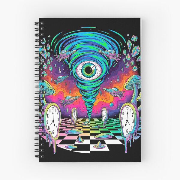 Item preview, Psychedelic Eye Tornado Surreal Art with Melting Clocks designed and sold by SholoStudio.