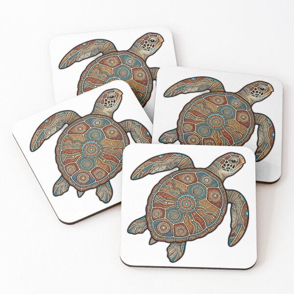 Item preview, Aboriginal Art Sea Turtle Journey Sticker designed and sold by ryanguas.
