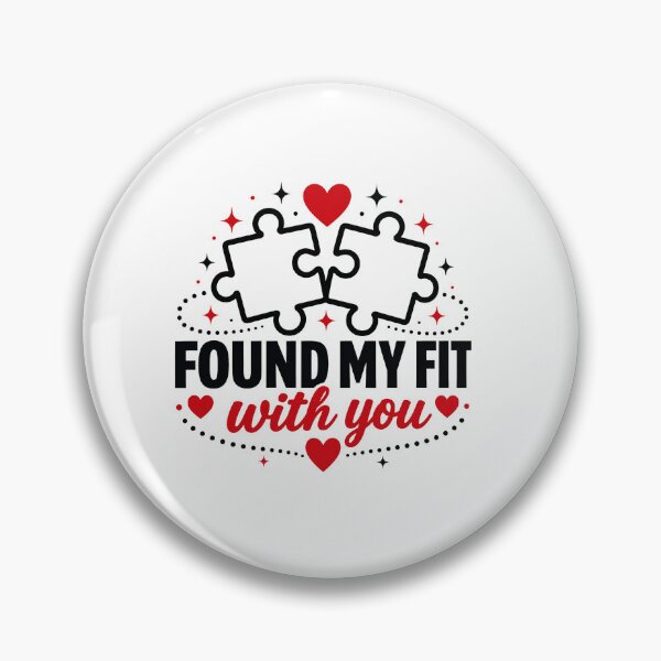 Item preview, Found My Fit With You – Romantic Puzzle Piece Couple Design designed and sold by Lovestickerco.