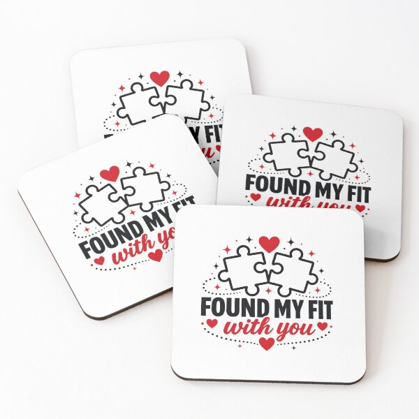 Item preview, Found My Fit With You – Romantic Puzzle Piece Couple Design designed and sold by Lovestickerco.