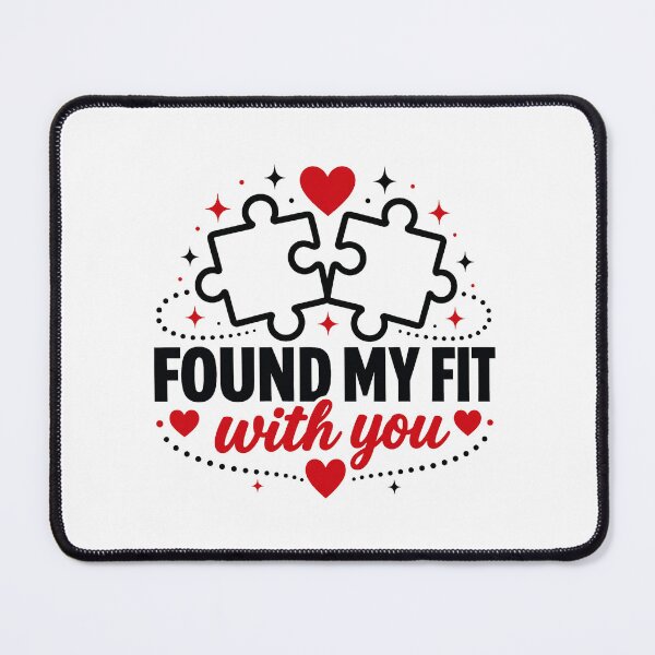 Item preview, Found My Fit With You – Romantic Puzzle Piece Couple Design designed and sold by Lovestickerco.