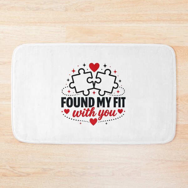 Item preview, Found My Fit With You – Romantic Puzzle Piece Couple Design designed and sold by Lovestickerco.