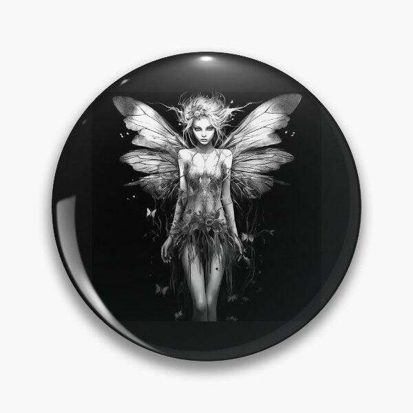 Item preview, Dark Fairy Black and White Gothic Fantasy Art designed and sold by inkoutninja.