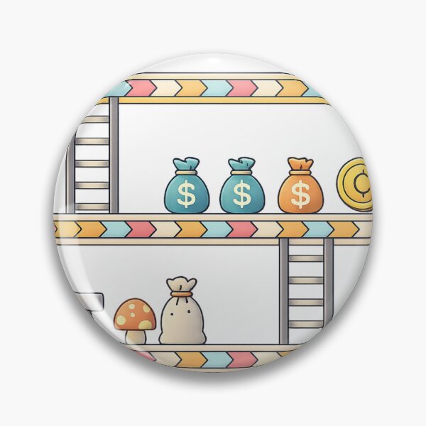 Item preview, Retro Game Art – Cute Platform Levels with Coins designed and sold by SoftSproutstu.