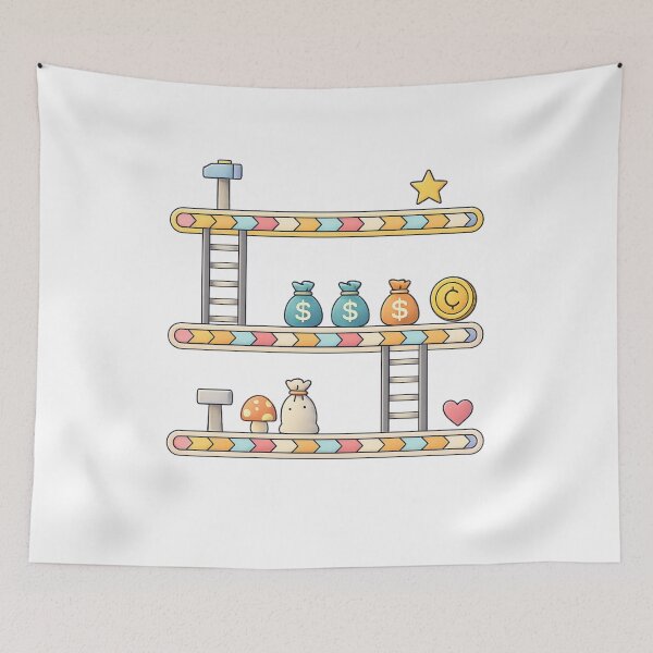 Item preview, Retro Game Art – Cute Platform Levels with Coins designed and sold by SoftSproutstu.
