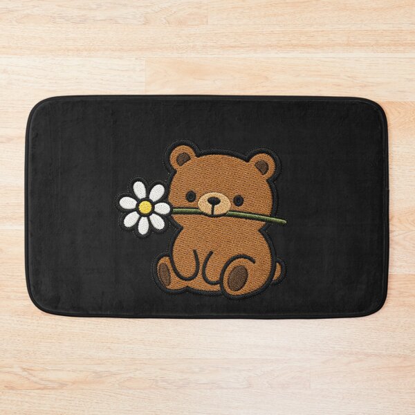Item preview, Cute Bear Holding a Flower Embroidery Patch designed and sold by ColorSplash123.