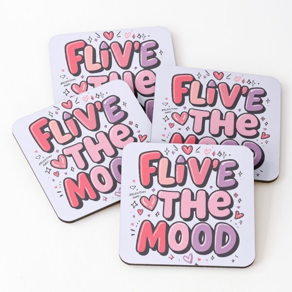 Item preview, Flive The Mood Cute Pastel Bubble Letters Y2K Kawaii Aesthetic designed and sold by ConfuseLab Alt.