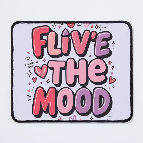 Item preview, Flive The Mood Cute Pastel Bubble Letters Y2K Kawaii Aesthetic designed and sold by ConfuseLab Alt.