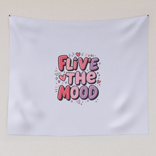 Item preview, Flive The Mood Cute Pastel Bubble Letters Y2K Kawaii Aesthetic designed and sold by ConfuseLab Alt.