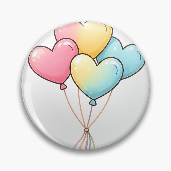 Item preview, Heart Balloon Sticker – Pastel Cute Kawaii Bundle designed and sold by SoftSproutstu.
