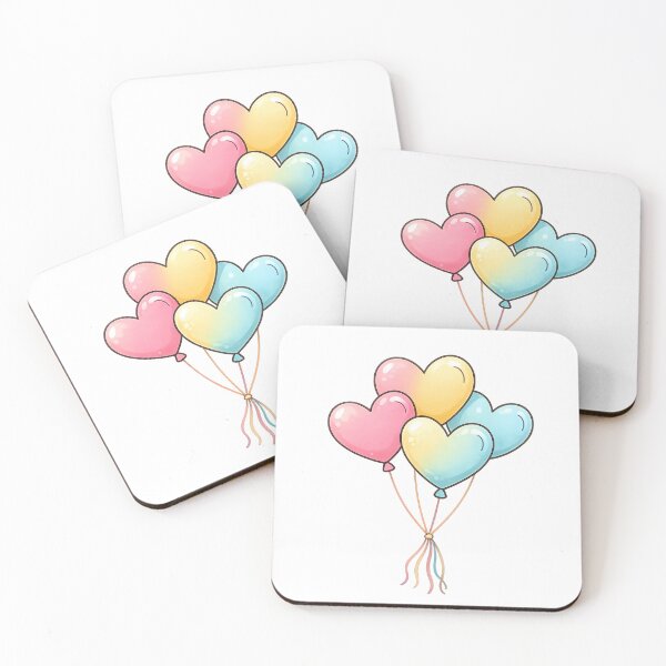 Item preview, Heart Balloon Sticker – Pastel Cute Kawaii Bundle designed and sold by SoftSproutstu.