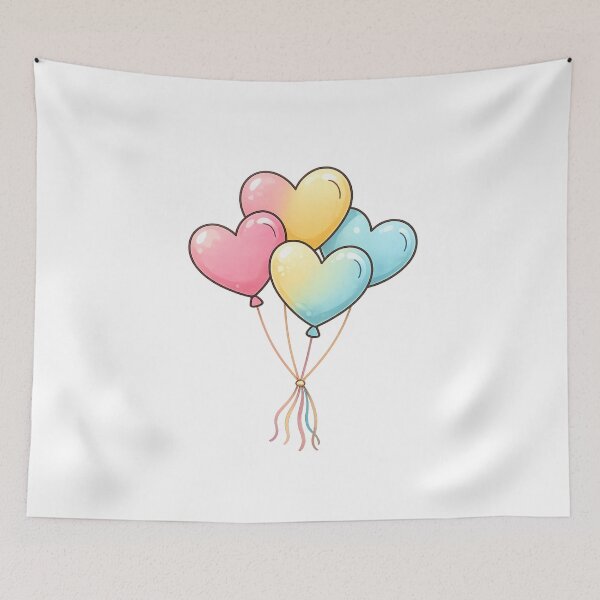 Item preview, Heart Balloon Sticker – Pastel Cute Kawaii Bundle designed and sold by SoftSproutstu.