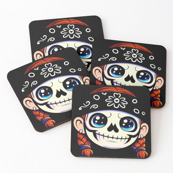 Item preview, Candy Warrior – Cute Kawaii Skeleton Bandana Art | Cartoon Character designed and sold by SeriouslyArtistical.