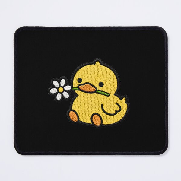 Item preview, Cute Duck Holding a Flower Embroidery Patch designed and sold by ColorSplash123.