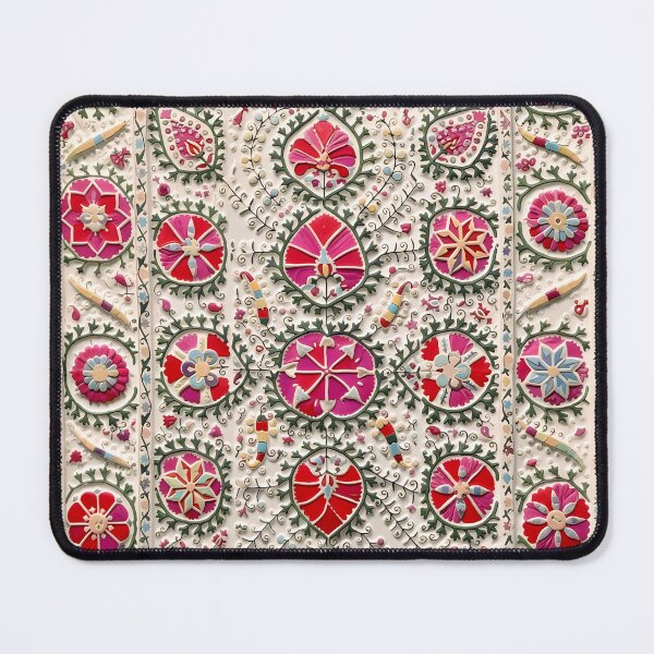 Item preview, Vintage Uzbekistan Suzani Floral Pattern designed and sold by Vicky Brago-Mitchell®.