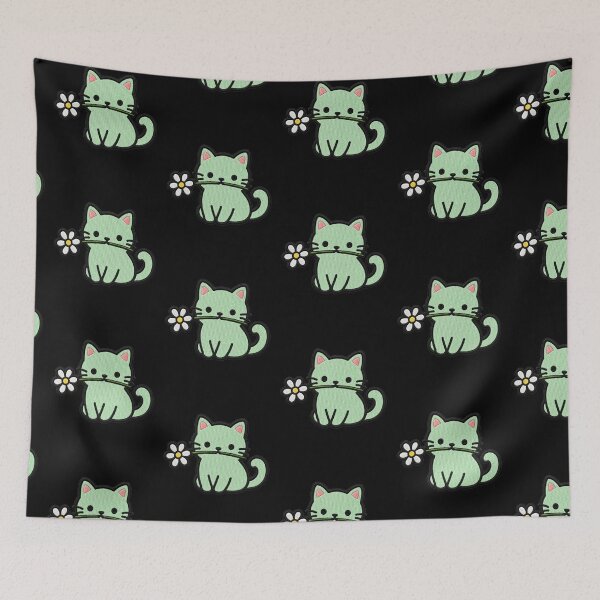 Item preview, Cute Cat Holding a Flower Embroidery Patch designed and sold by ColorSplash123.