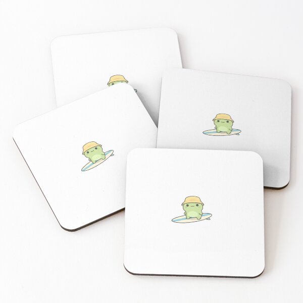 Item preview, Cute Kawaii Frog surfing designed and sold by pixellm.