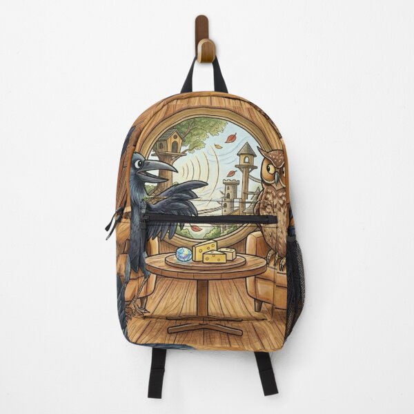 Item preview, Treehouse Council Woodland Birds Whimsical Illustration designed and sold by KabronX.