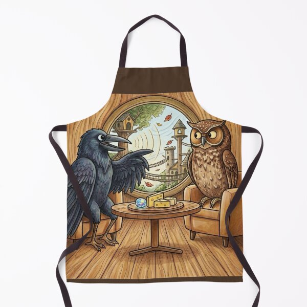 Item preview, Treehouse Council Woodland Birds Whimsical Illustration designed and sold by KabronX.