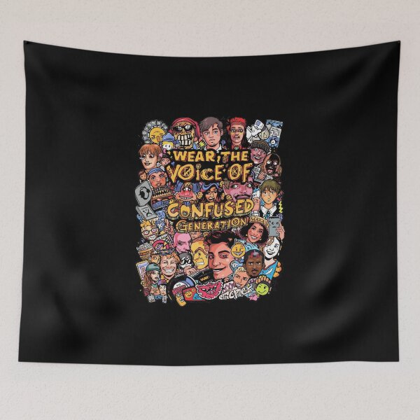Item preview, Wear The Voice Of Confused Generation Chaotic Pop Art Collage designed and sold by ConfuseLab Alt.