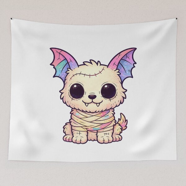 Item preview, Pastel Goth Sticker – Spooky Cute Mummy Dog designed and sold by SoftSproutstu.