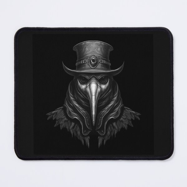 Item preview, Plague Doctor Mask Dark Gothic Black and White Art designed and sold by inkoutninja.