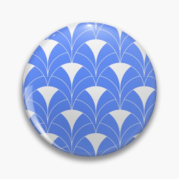Item preview, Blue And White Art Deco Retro Pattern designed and sold by DEC02.