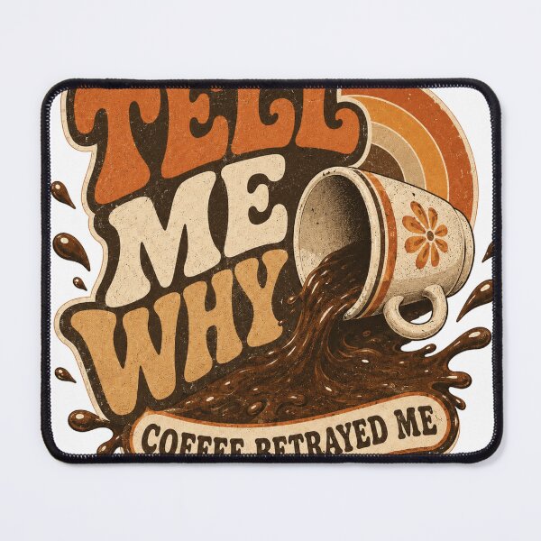 Item preview, Tell Me Why Coffee Betrayed Me – Retro Funny Coffee Lover Design designed and sold by Cyryl11.