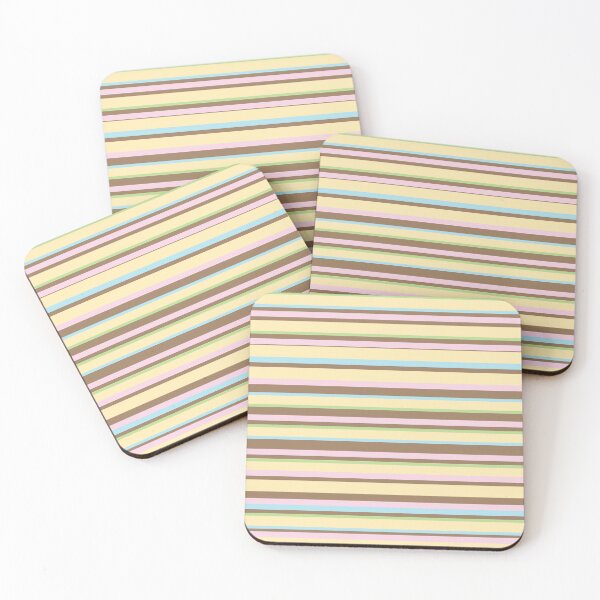 Item preview, Bonitas rayas rosas, marrones, amarillas, verdes y azules. designed and sold by kindacute-shop.