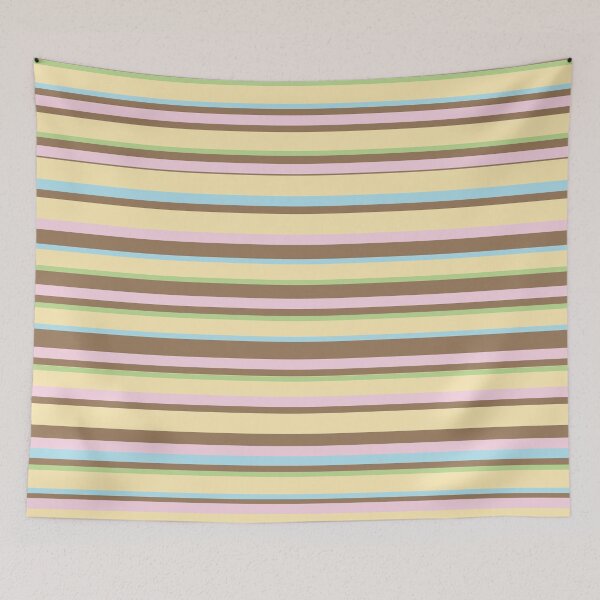 Item preview, Cute Pink, Brown, Yellow, Green and Blue Stripe designed and sold by kindacute-shop.