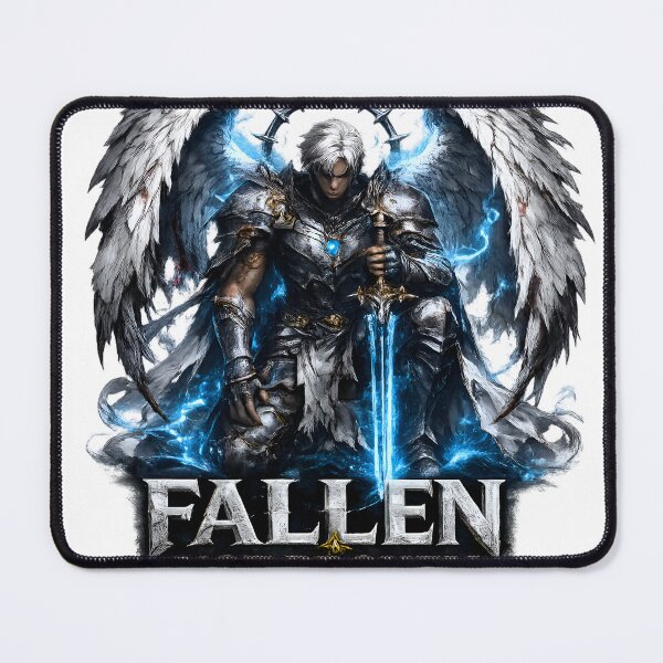 Item preview, Fallen Not Broken Angel Warrior T-Shirt | Dark Fantasy Gothic Winged Knight Design designed and sold by Rivistudio.