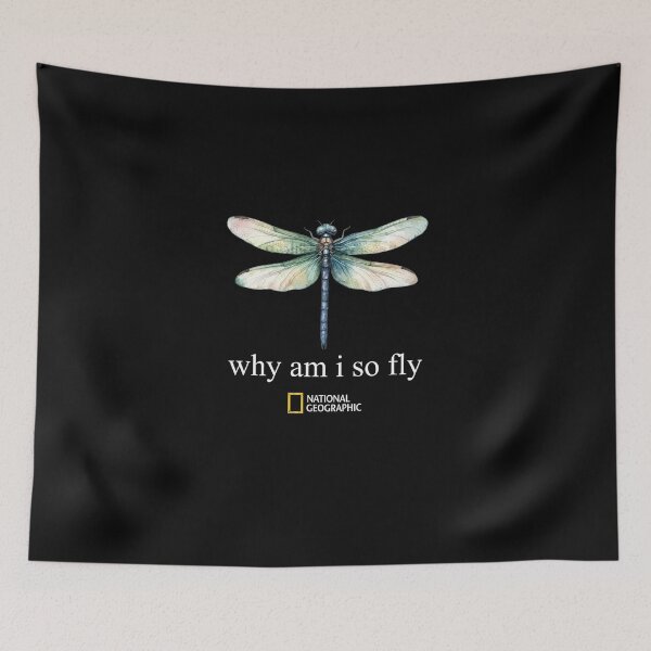 Item preview, Why Am I So Fly Dragonfly Funny Insect Nature Classic T-Shirt designed and sold by Thefreenefnaf.