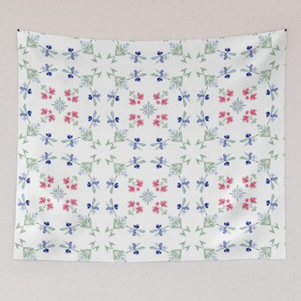Item preview, ​Geometric Floral Watercolor Pattern designed and sold by wissal.studio.
