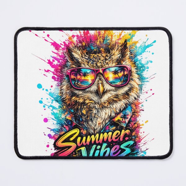 Item preview, Summer Vibes Owl – Cool Sunglasses Color Splash T-Shirt Design designed and sold by GooniSL.