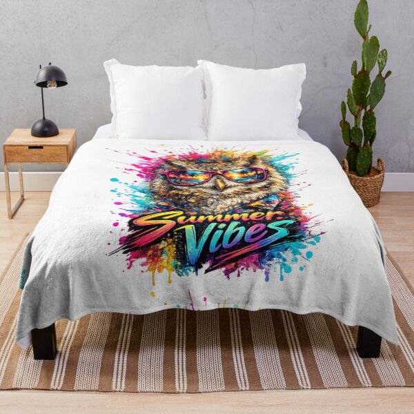 Item preview, Summer Vibes Owl – Cool Sunglasses Color Splash T-Shirt Design designed and sold by GooniSL.