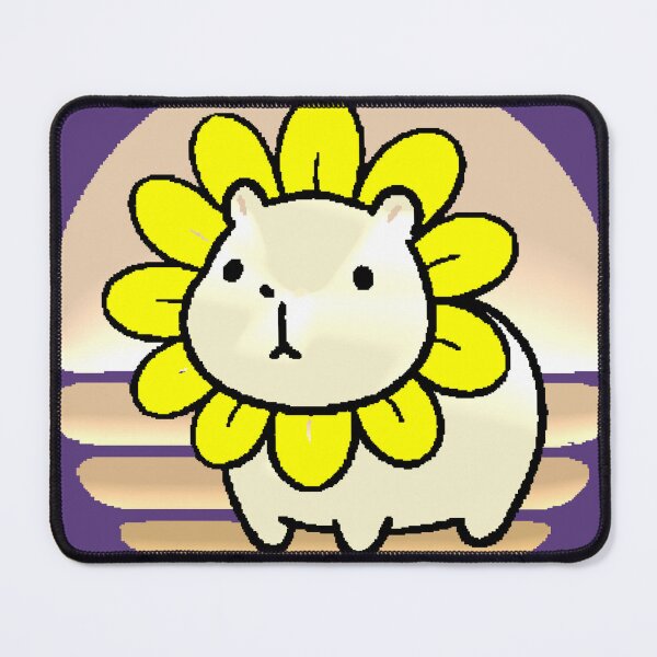 Item preview, Kawaii Capybara with Sunflower on its Head | Cute Animal Design for Adorable Lovers designed and sold by AstronautMerch.