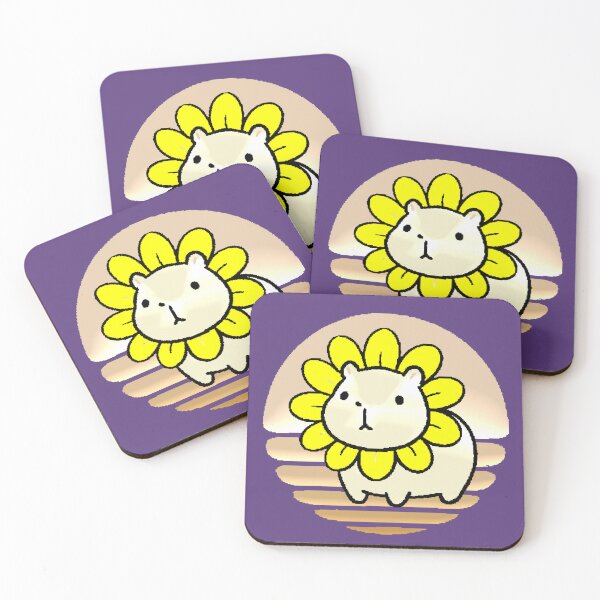 Item preview, Capibara Kawaii con Girasol en la Cabeza | Diseño Animal Cute para Amantes de lo Adorable designed and sold by AstronautMerch.