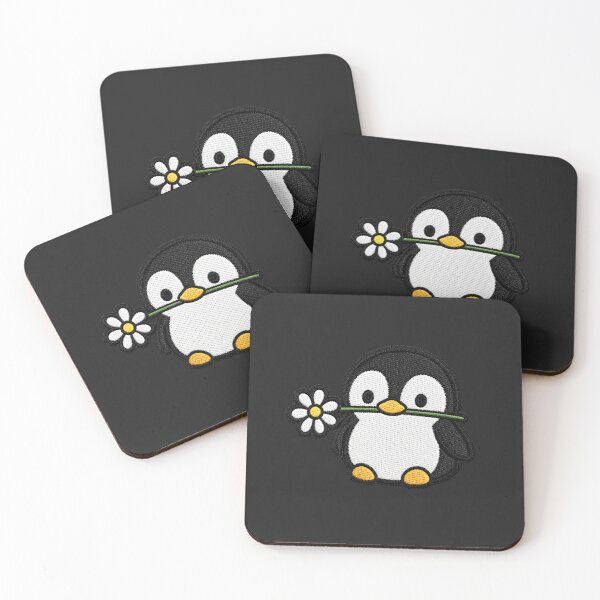 Item preview, Cute Penguin Holding a Flower Embroidery Patch designed and sold by ColorSplash123.