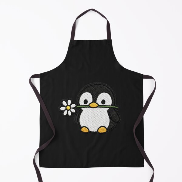 Item preview, Cute Penguin Holding a Flower Embroidery Patch designed and sold by ColorSplash123.