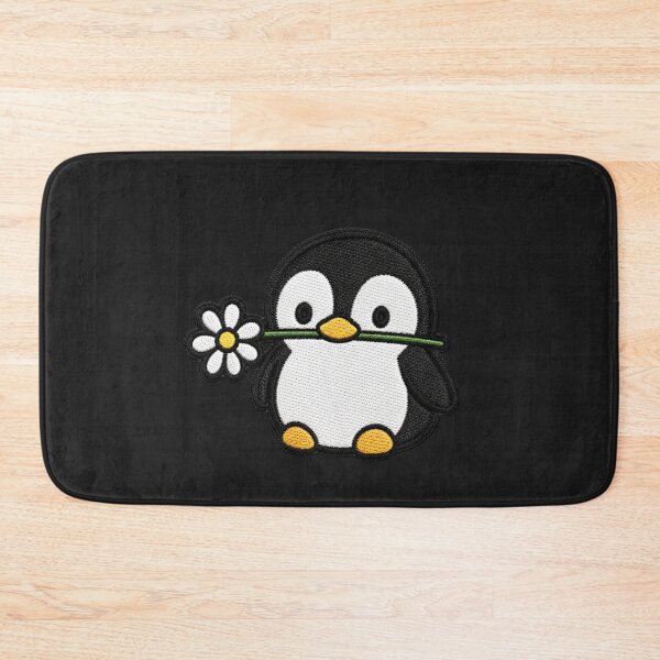 Item preview, Cute Penguin Holding a Flower Embroidery Patch designed and sold by ColorSplash123.