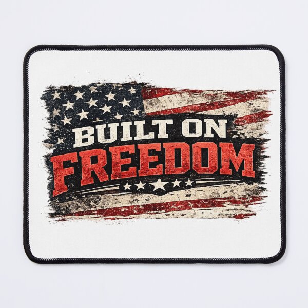 Item preview, Built On Freedom Patriotic American Flag Design designed and sold by BestKindStudio.