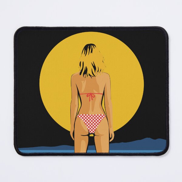 Item preview, Minimalist Woman Beach Sunset Print designed and sold by Studio pod Burom.