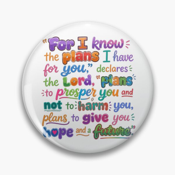 Item preview, God Has Plans for You - Jeremiah 29:11 Colorful Version designed and sold by ChristOnYourSleeve.