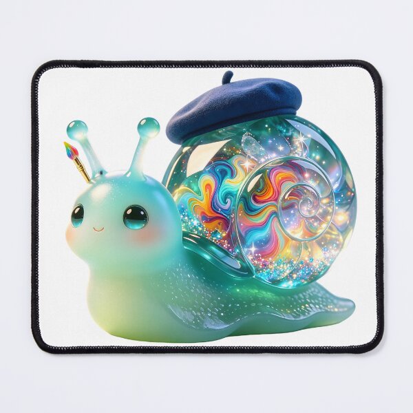 Item preview, Emerald Snail - The Little Artist Painting Rainbow Dreams designed and sold by ABYSSLAB.