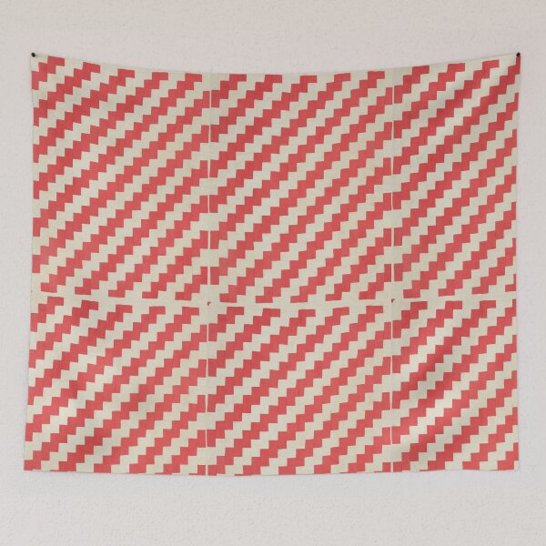 Aperçu de l'œuvre ZIG ZAG ROUGE ET BLANC créée et vendue par THE GOOD FIND.