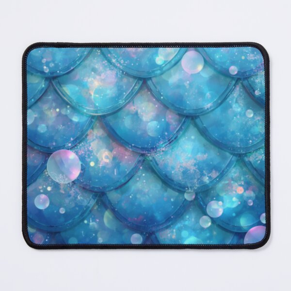Item preview, Cute Blue Mermaid Print Bubbles designed and sold by SeaStarMermaids.
