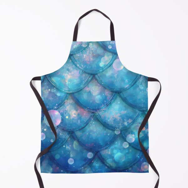 Item preview, Cute Blue Mermaid Print Bubbles designed and sold by SeaStarMermaids.