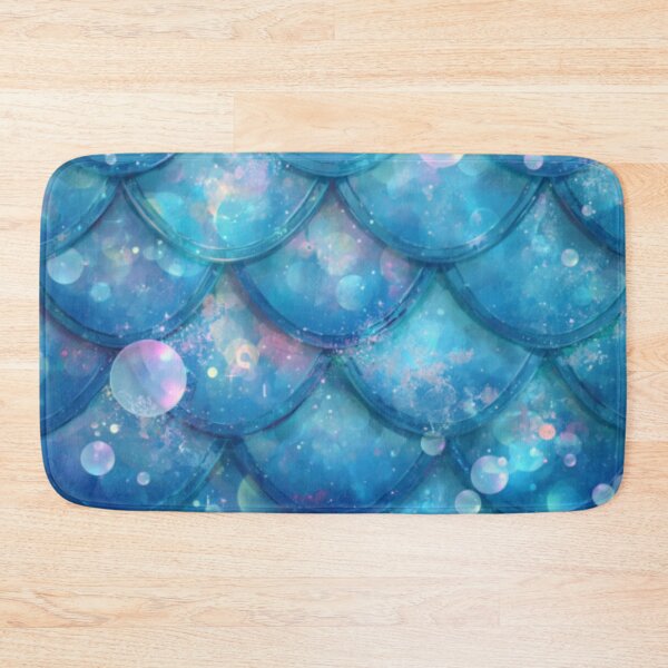 Item preview, Cute Blue Mermaid Print Bubbles designed and sold by SeaStarMermaids.