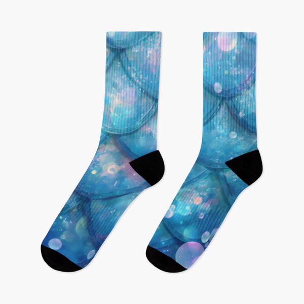 Item preview, Cute Blue Mermaid Print Bubbles designed and sold by SeaStarMermaids.