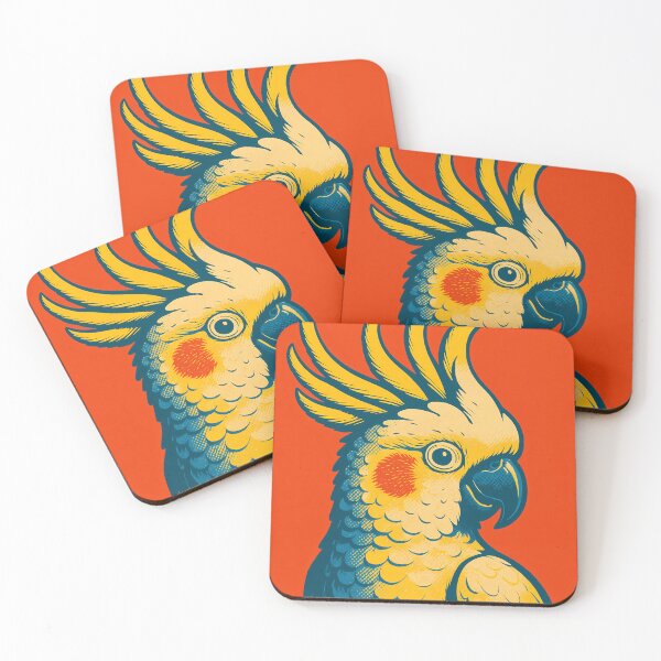 Item preview, Retro Pop Art Poster Illustration of a Cockatoo | Bold Tropical Bird Print with Vibrant Crest Feathers, Exotic Wildlife Charm & Vintage Nature Wall Art Decor designed and sold by PaintedPixels01.